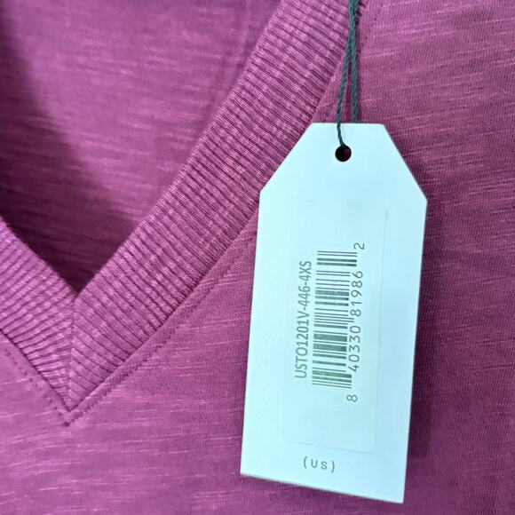 Universal Standard Phoenix Light As Air Tee 4XS 00 0 Jam Purple NWT Shirt V Rex - Picture 4 of 8